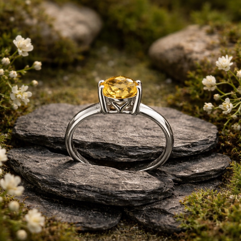 Gorgeous Genuine Citrine Ring - Picture 2 of 12
